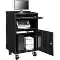 Global Industrial Mobile Computer Cabinet, Black, Assembled, 27W x 24D x 49-1/4H 694561BKA